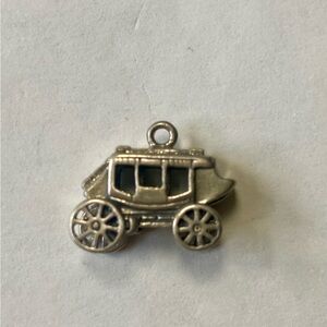 Sterling Silver 3D Stagecoach Pendant Charm